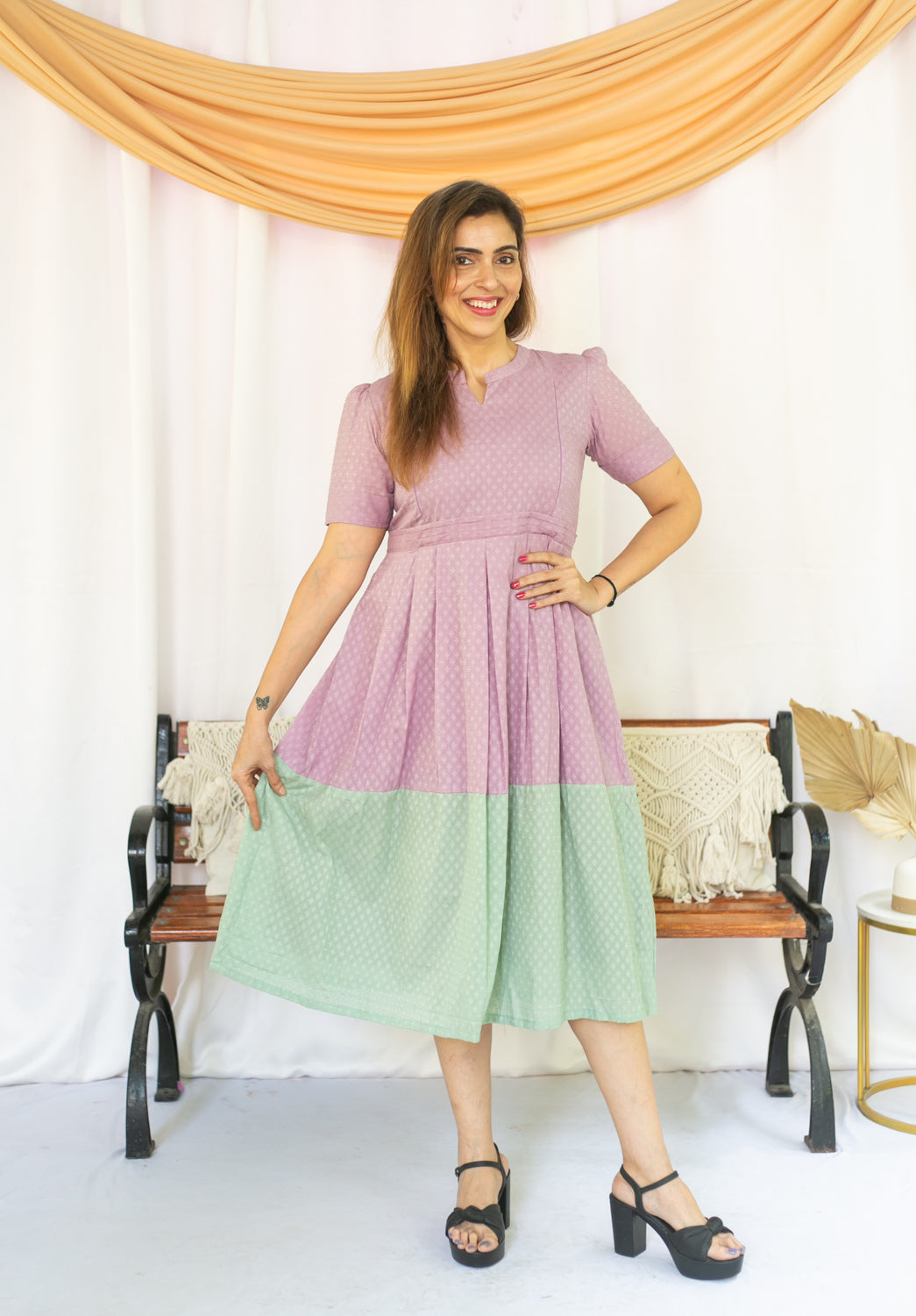 Purple Kiss Maternity feeding dress