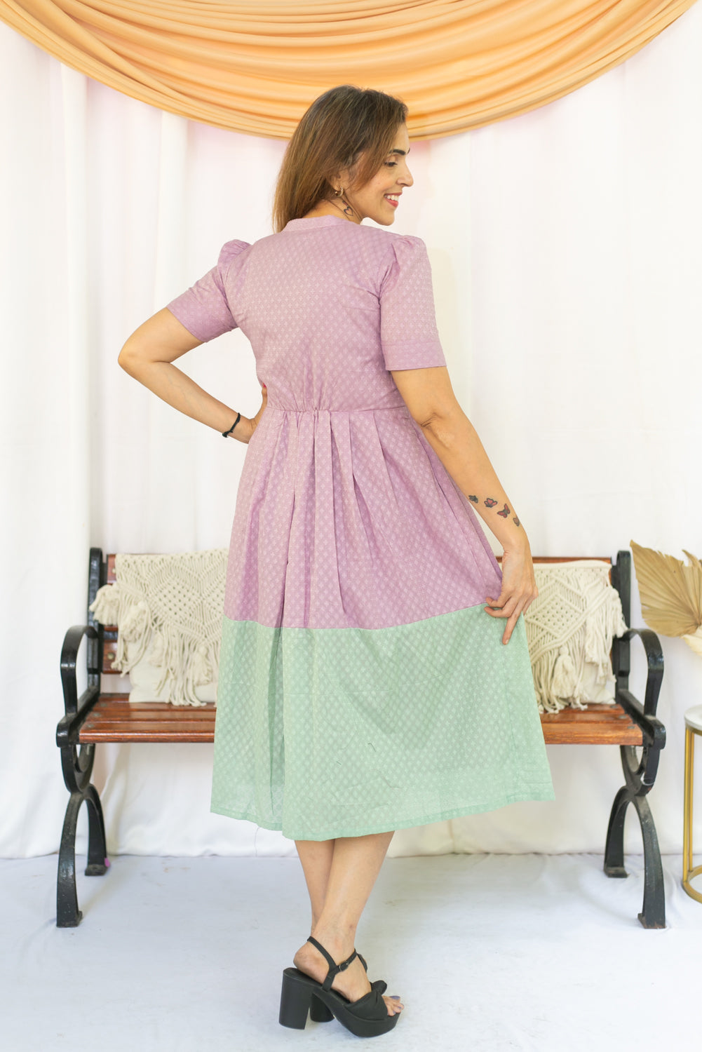 Purple Kiss Maternity feeding dress