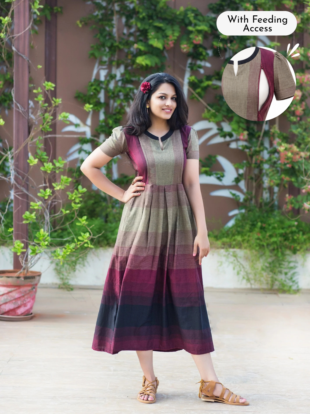 Mulberry Maternity Feeding Dress