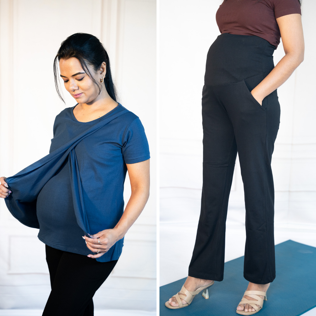 Zipless Feeding T-Shirt &amp; Active Me Staright Pant