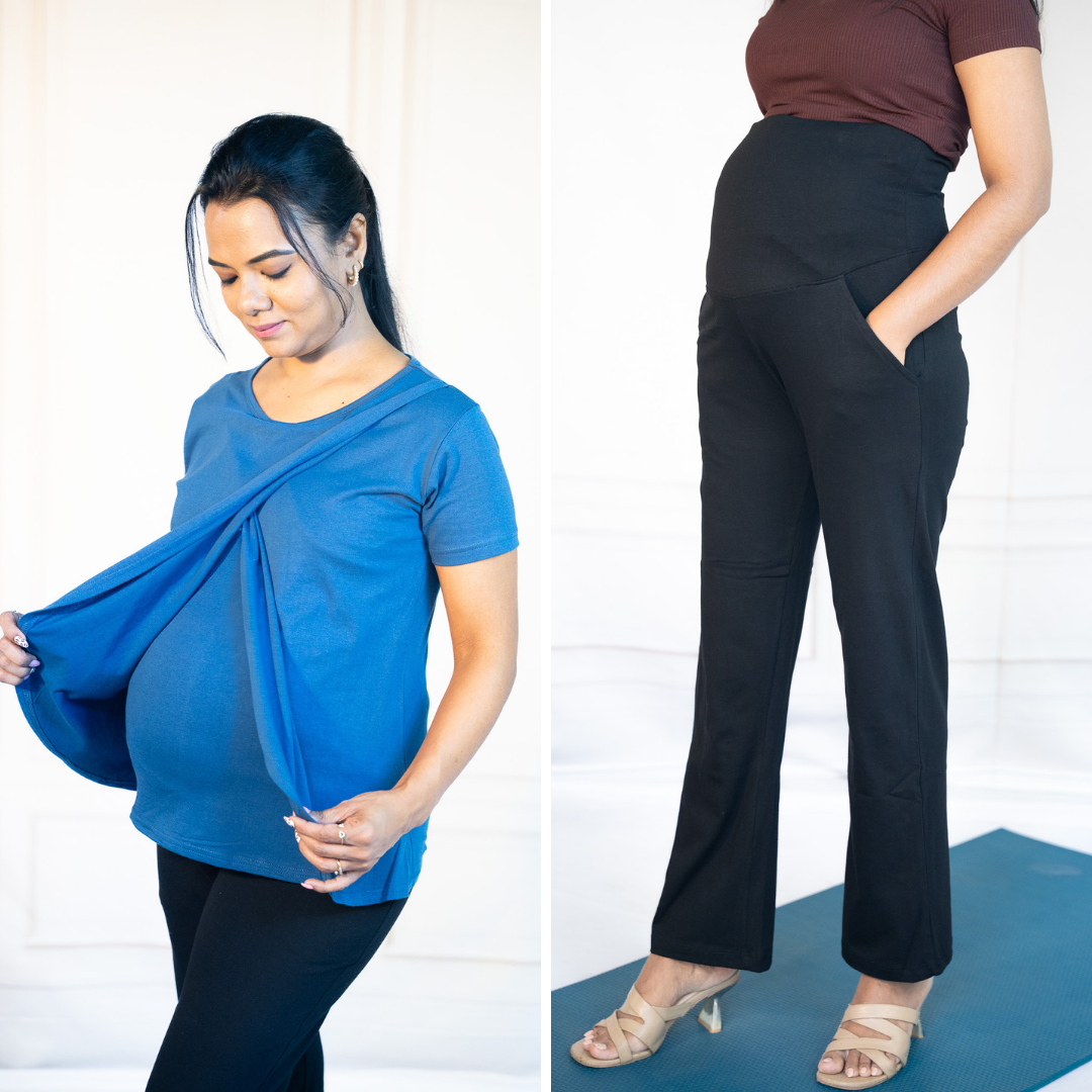 Zipless Feeding T-Shirt &amp; Active Me Staright Pant