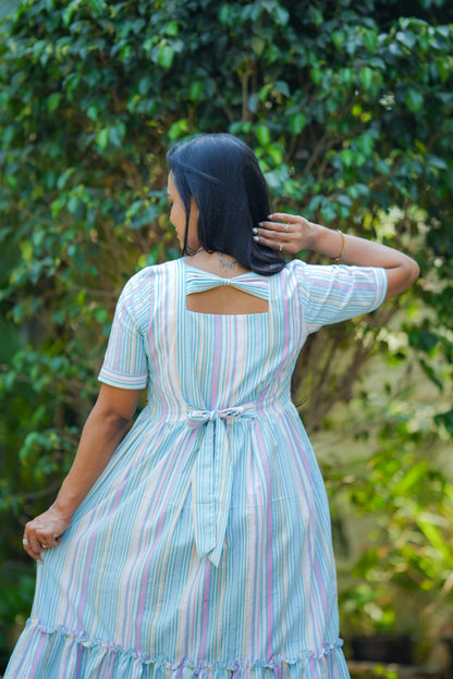 Blue Sprinkles Maternity Feeding Dress