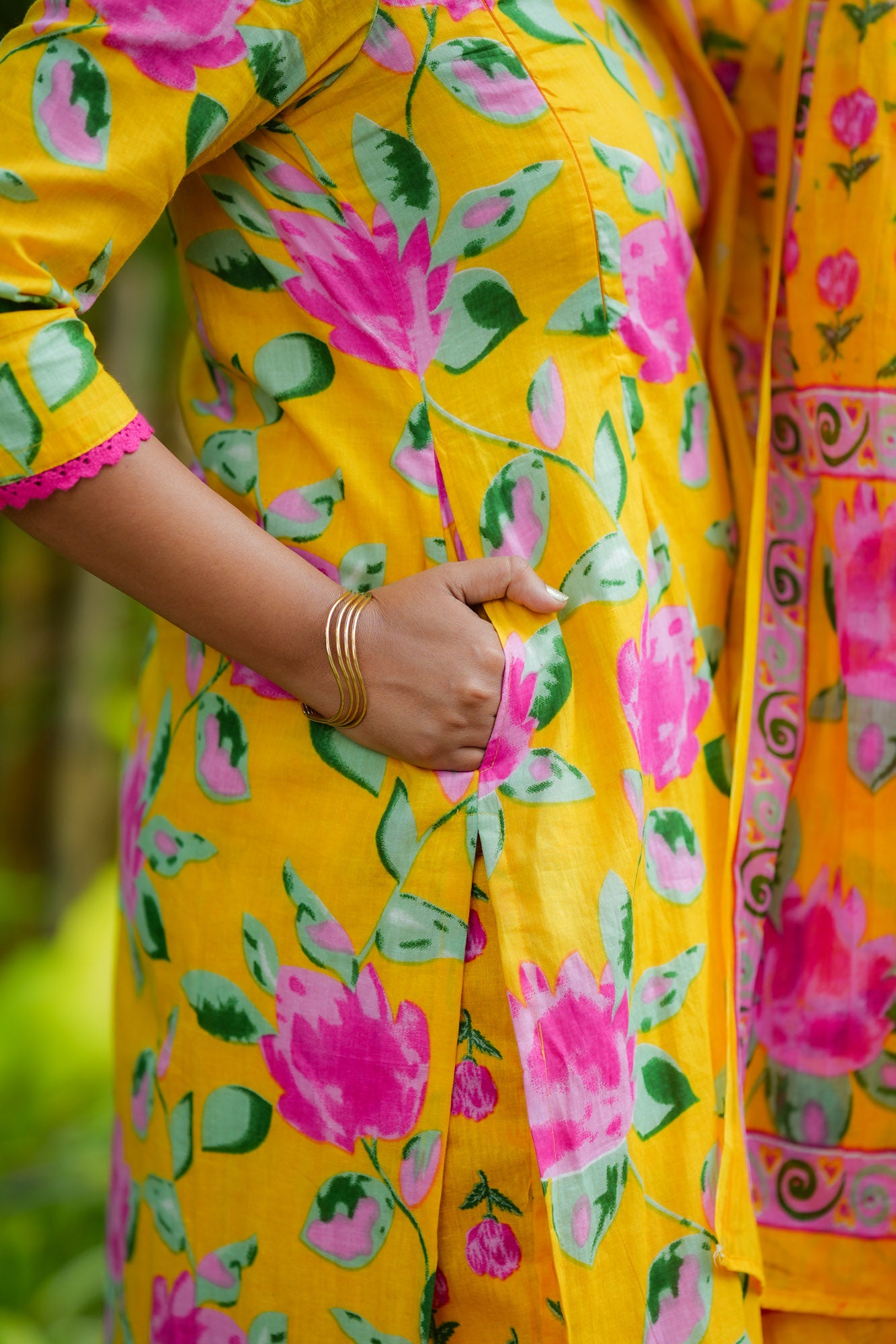Yellow Dream Maternity Feeding Salwar Set