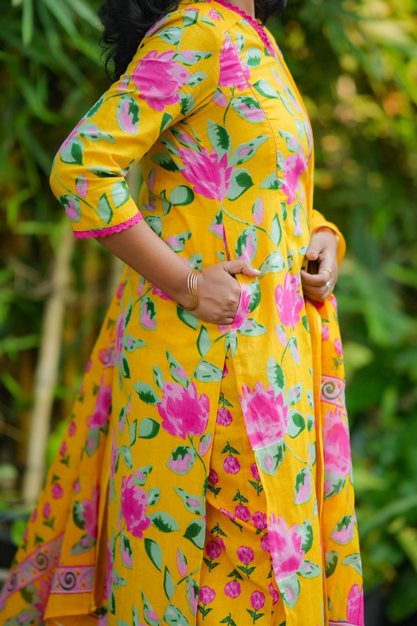 Yellow Dream Maternity Feeding Salwar Set