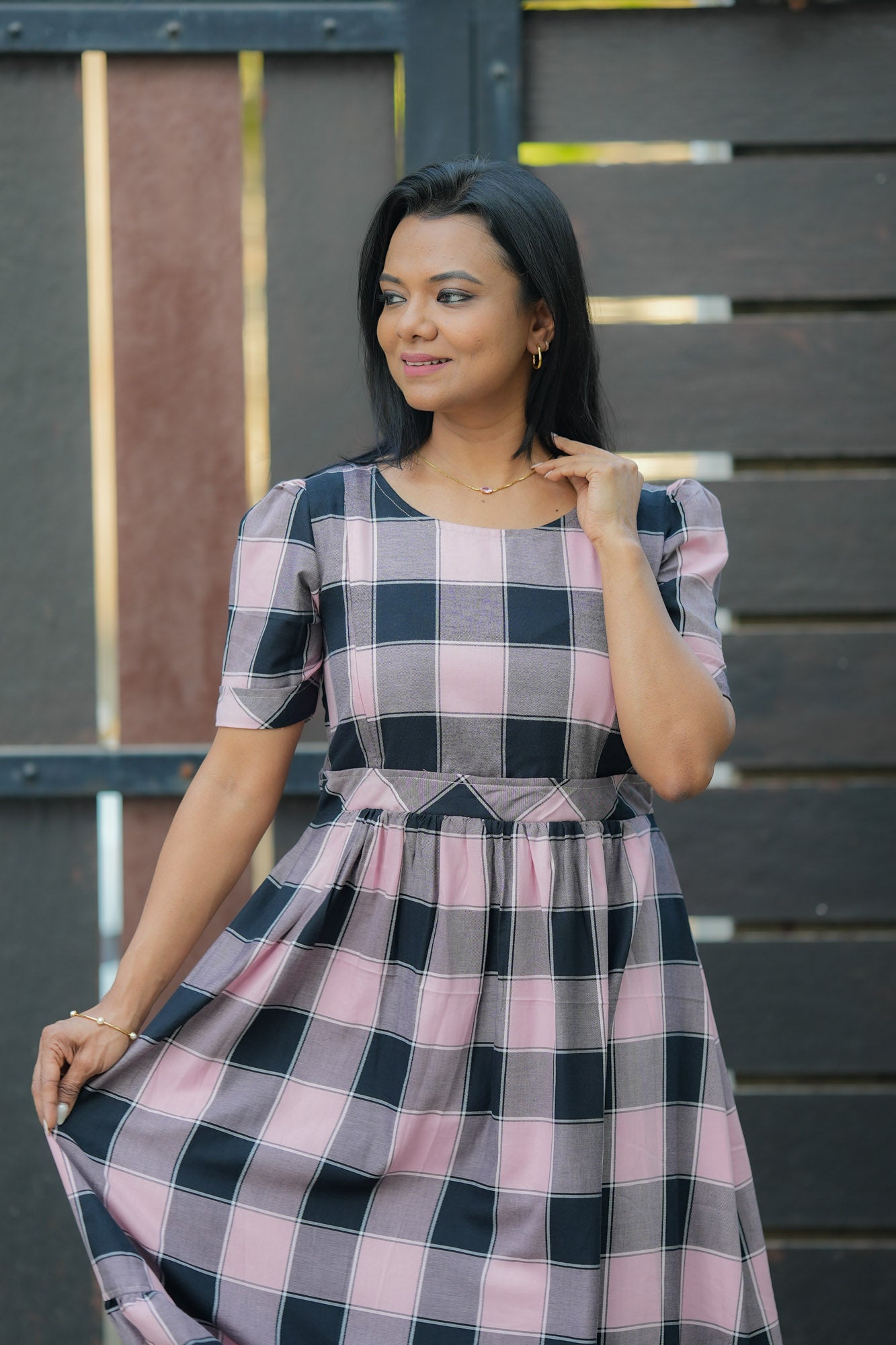 Check me pink maternity Feeding Dress
