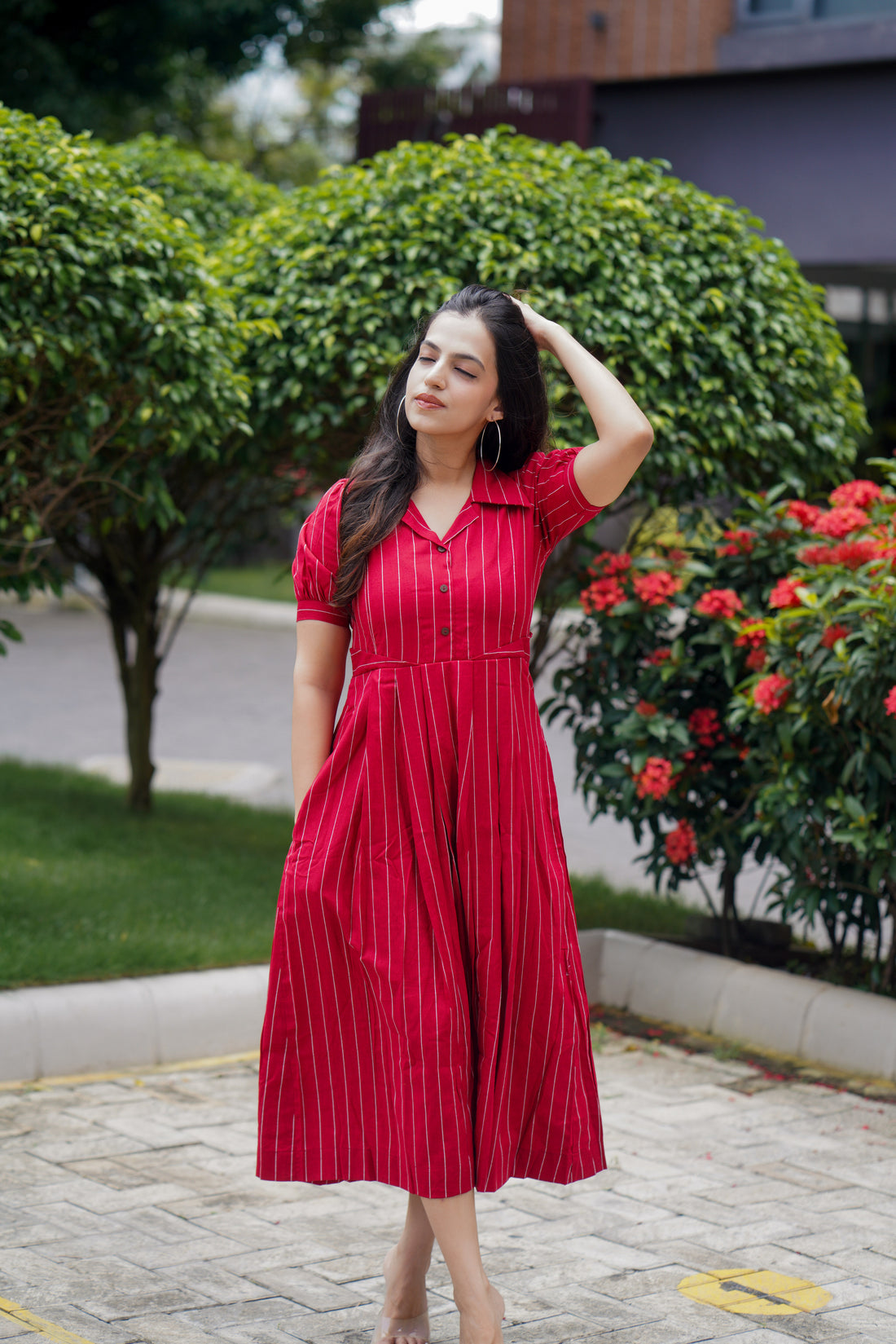 Cherry Maternity Feeding Dress