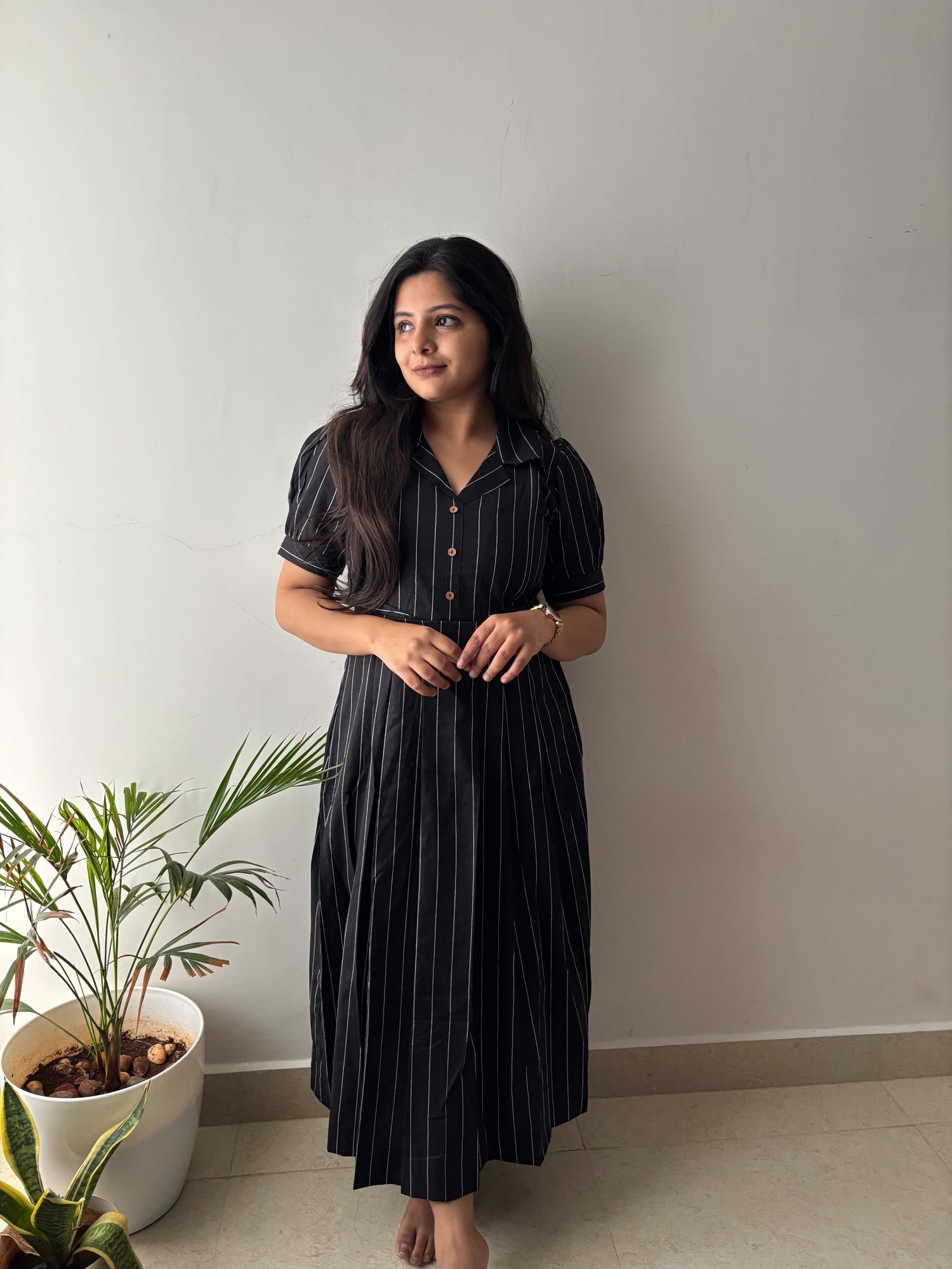 Black Coffee Maternity Feeding Dress