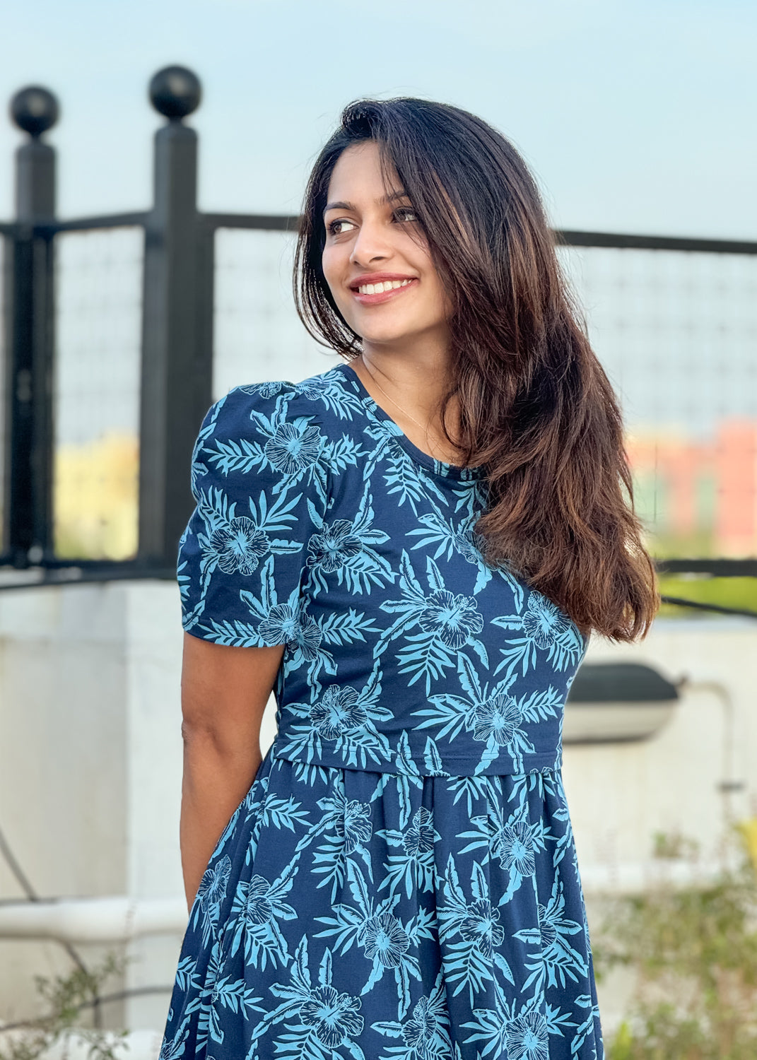 HEY COOL BLUE ZIPLESS FROCK