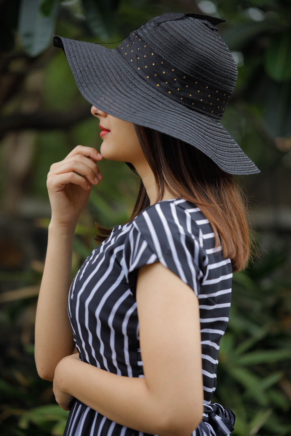 Monochrome Maternity Feeding Dress