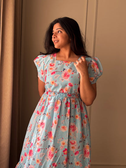 Dreamy Floral Maternity Feeding Dress