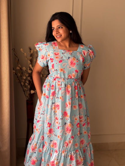 Dreamy Floral Maternity Feeding Dress