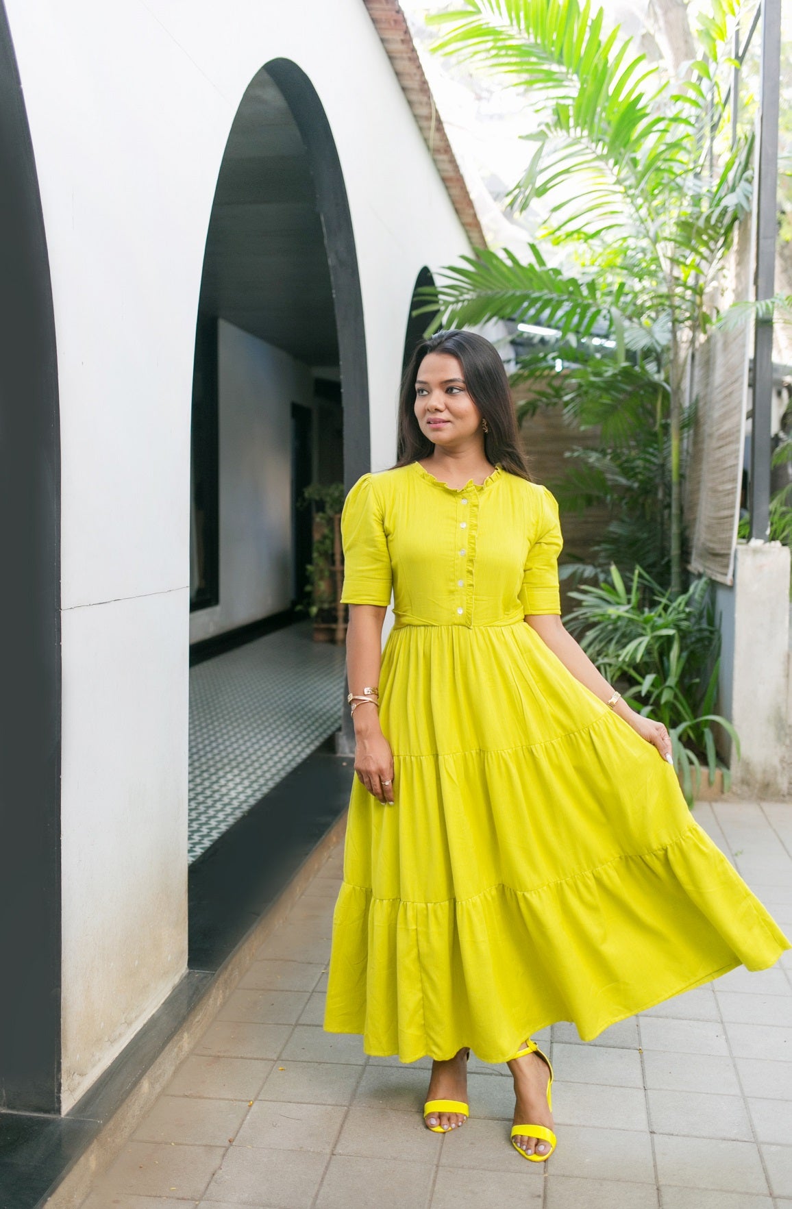 Lime Soda Maternity Feeding Dress