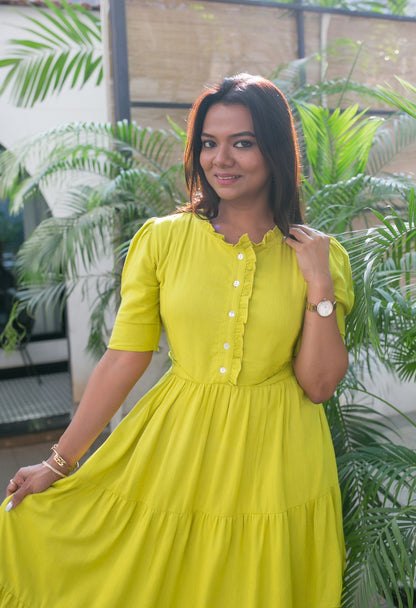 Lime Soda Maternity Feeding Dress