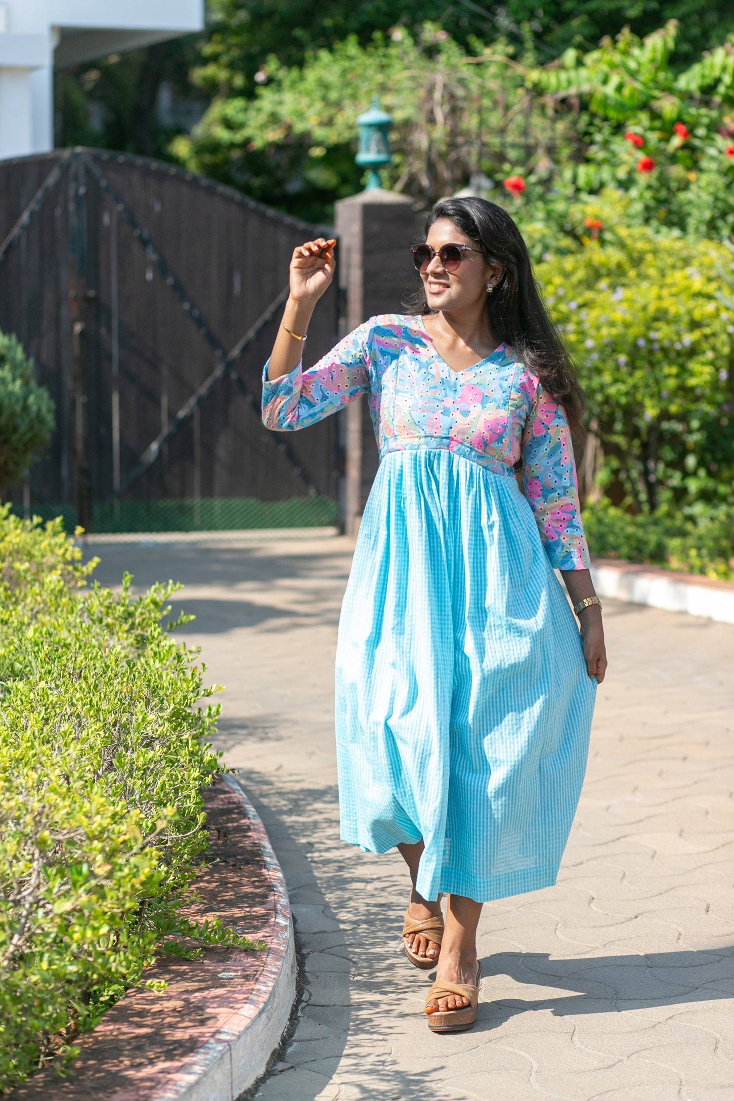 Sea Bloom Maternity Feeding Dress