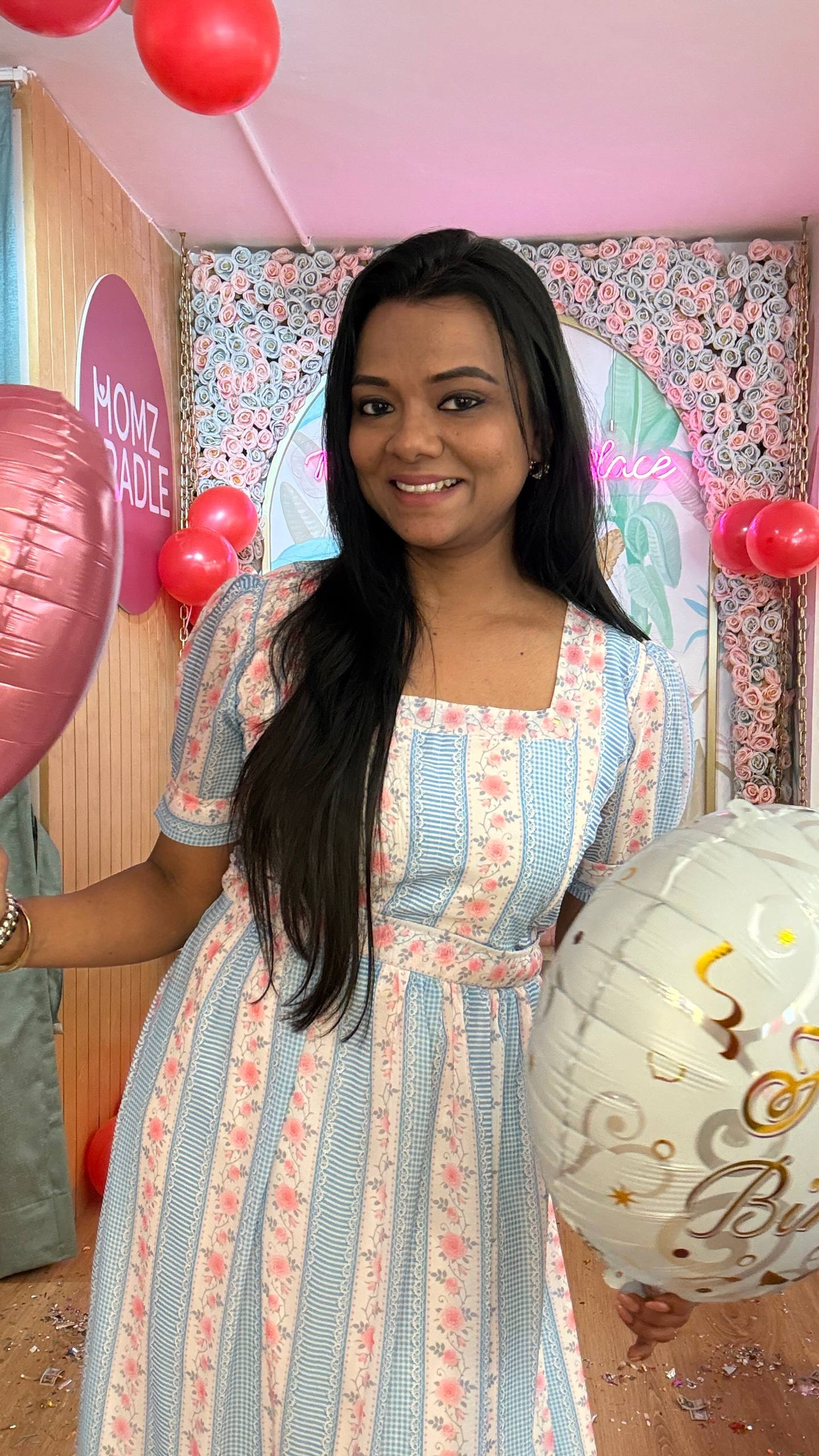 British Rose Maternity Feeding Dress