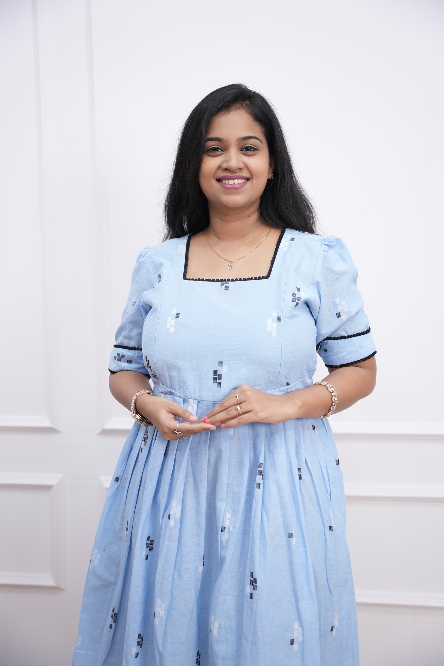 Cloud Berry Maternity Feeding Dress