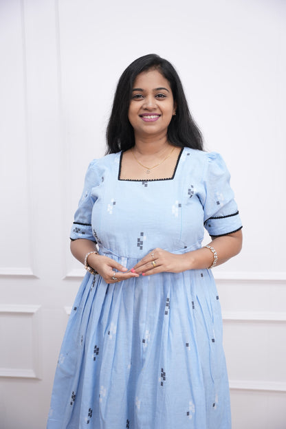 Cloud Berry Maternity Feeding Dress