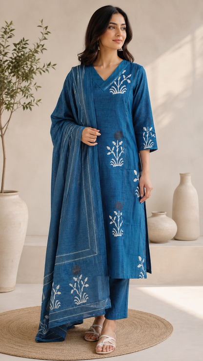 Indigo Bloom Salwar Set
