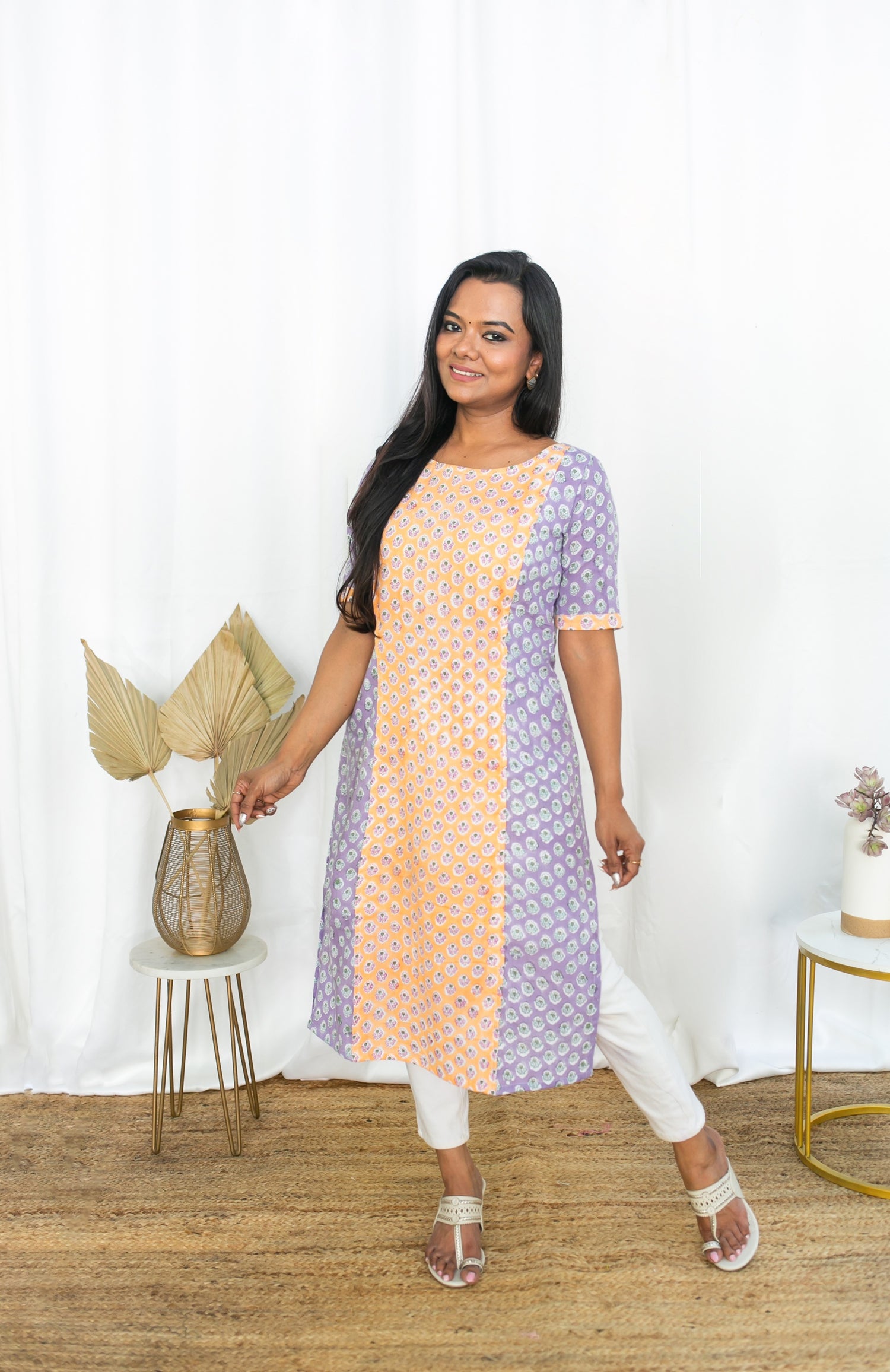 Sunlit Petals Feeding Kurta Top