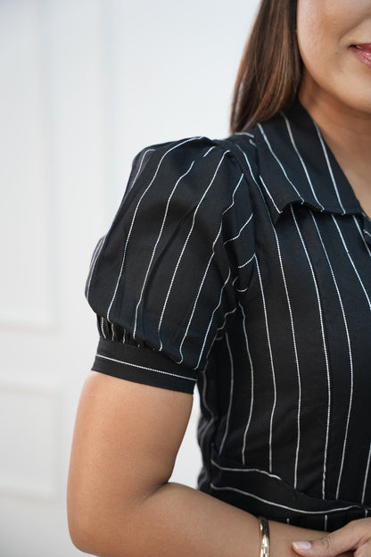 Black Coffee Maternity Feeding Dress