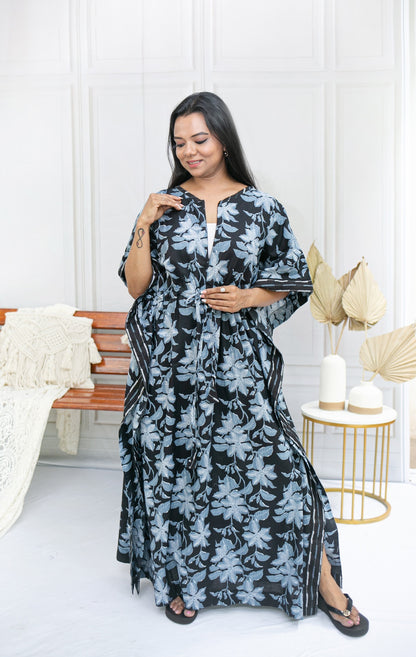 Blue Fern Feeding Kaftan