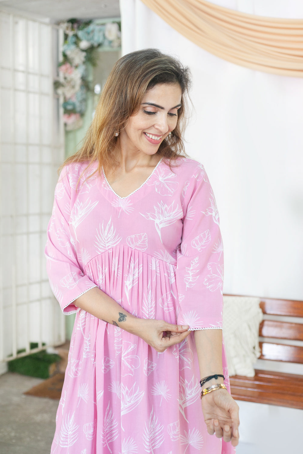 Pink ishq  Maternity Feeding dress