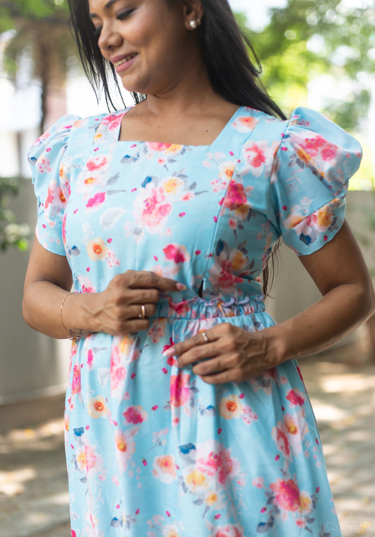 Dreamy Floral Maternity Feeding Dress