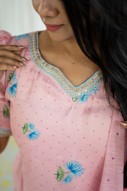 Pichwai Salwar Set ( Top and Dupatta)