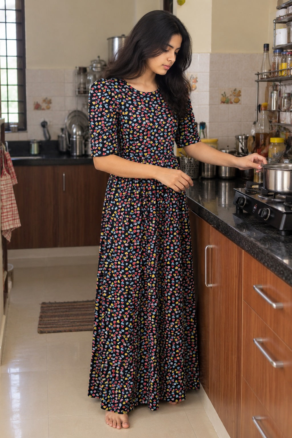 Colourfull hearts Zipless Feeding maxi