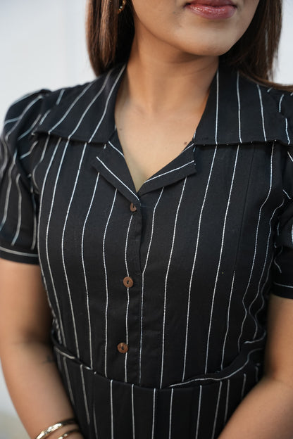 Black Coffee Maternity Feeding Dress