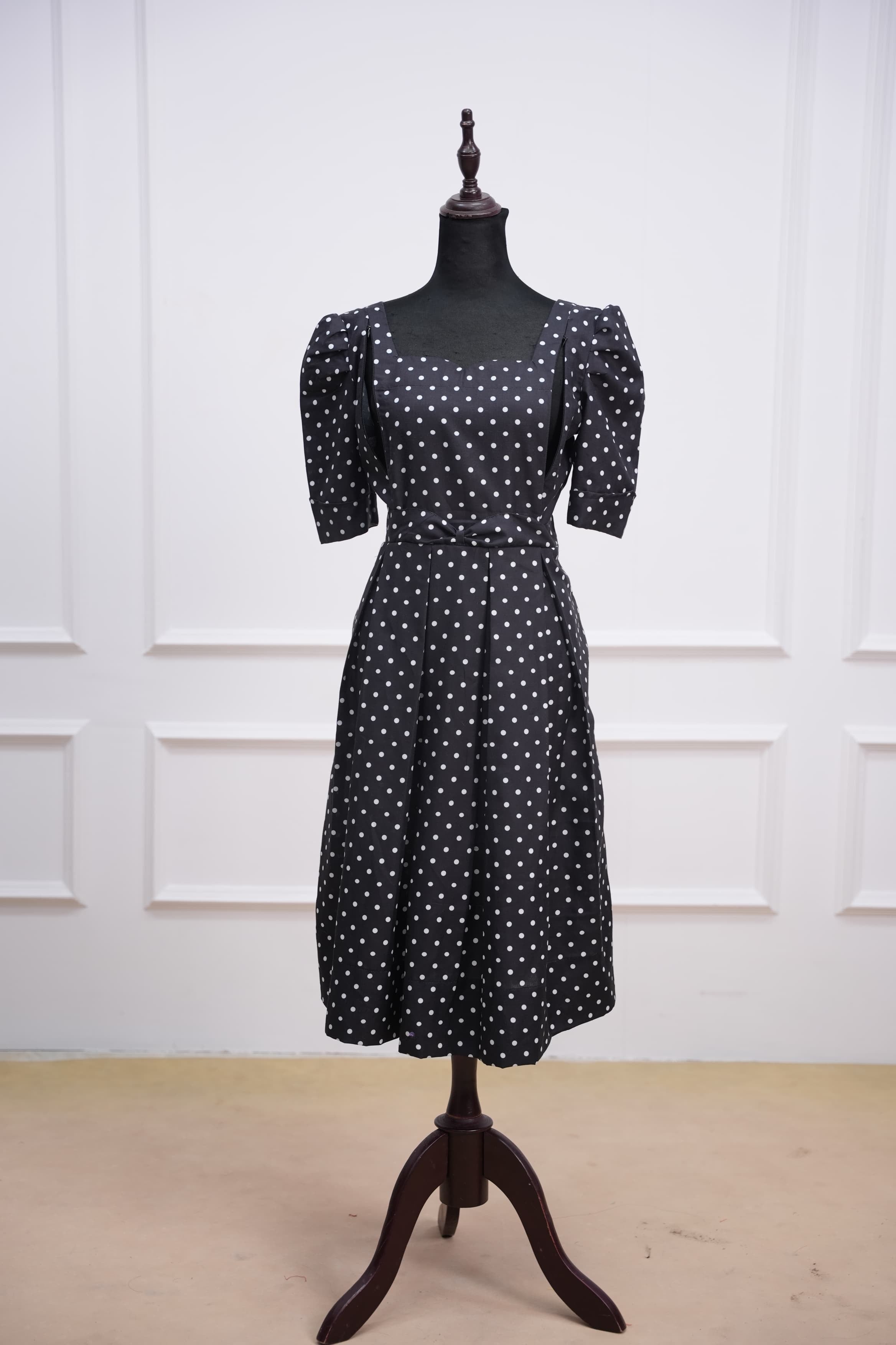 Prettiest polka Maternity Feeding Dress