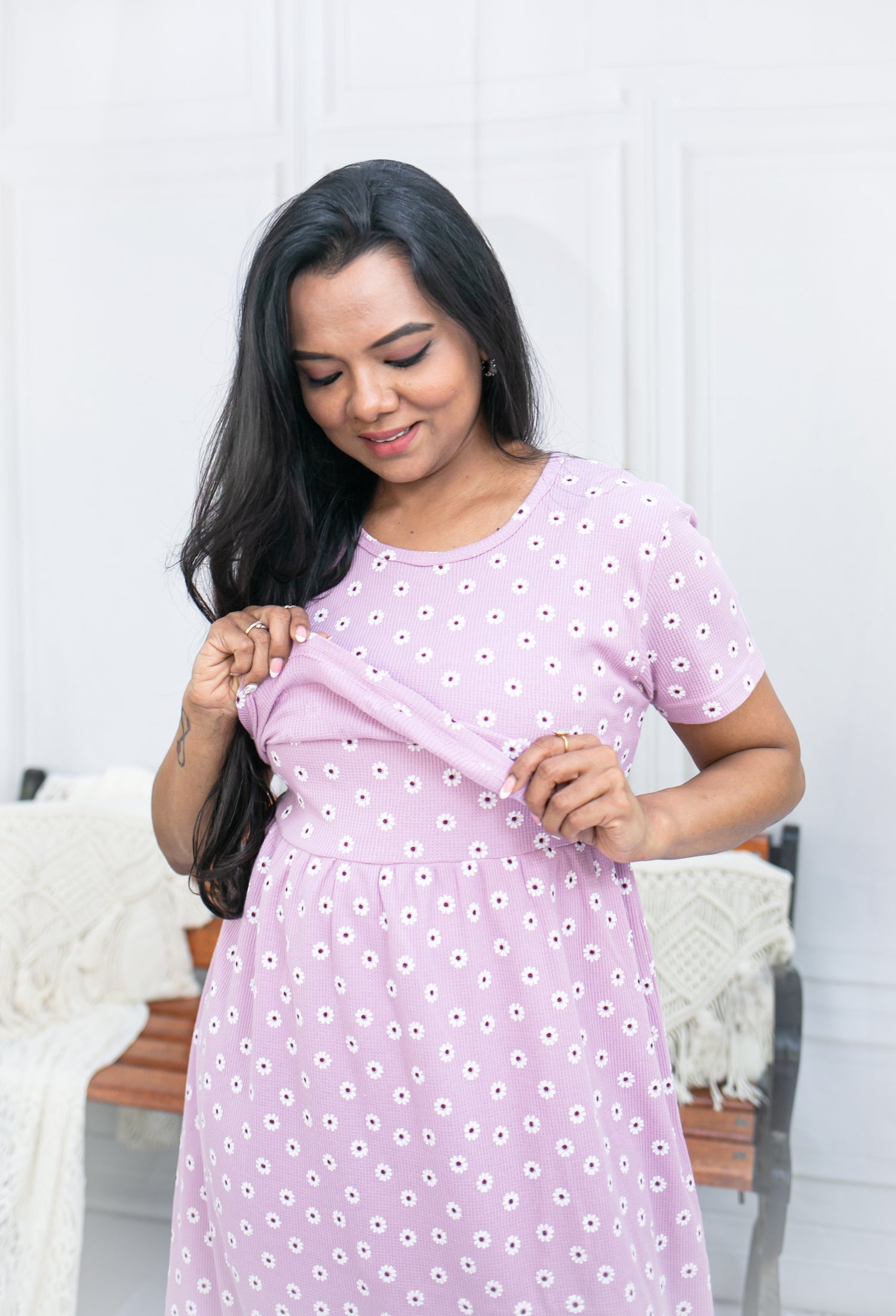Dusty Rose Zipless Feeding Frock
