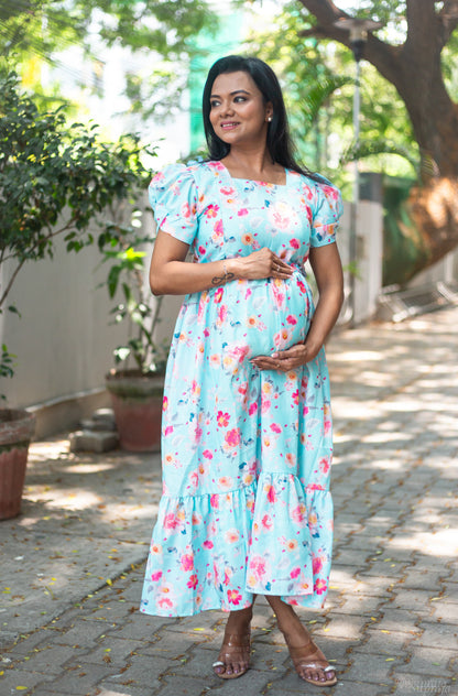 Dreamy Floral Maternity Feeding Dress