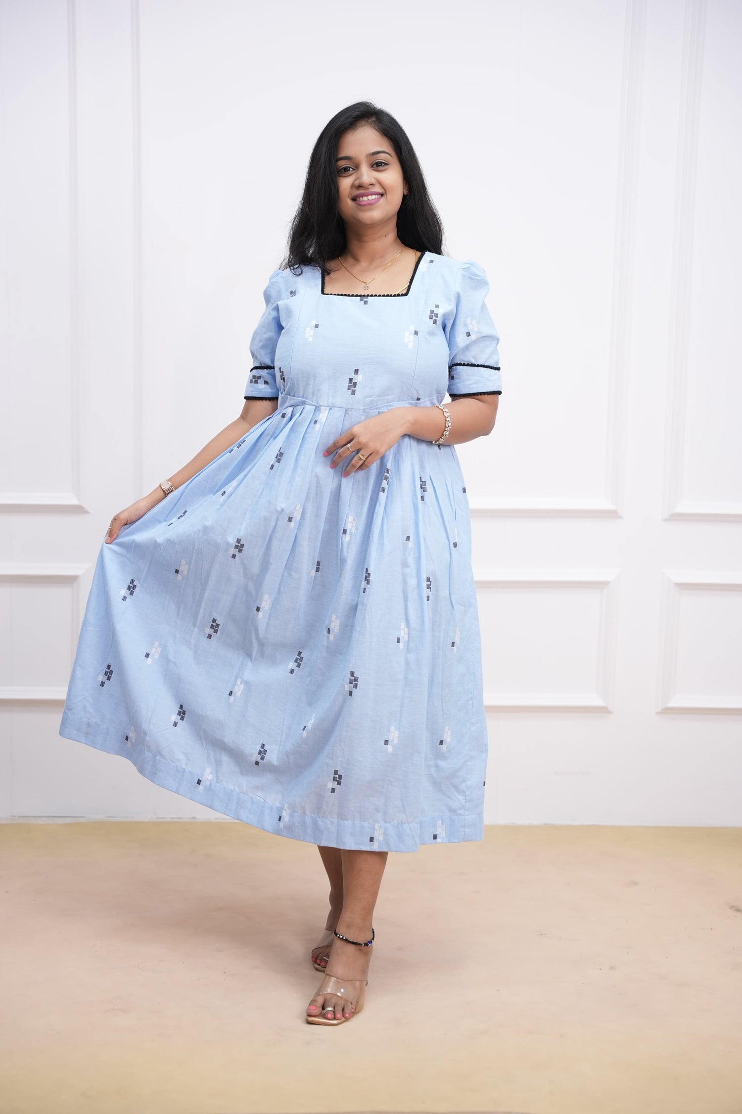 Cloud Berry Maternity Feeding Dress
