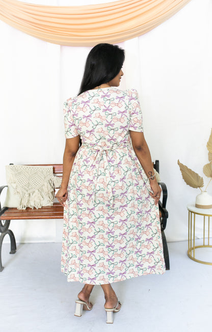 Pastel Bow Zipless Feeding Dress