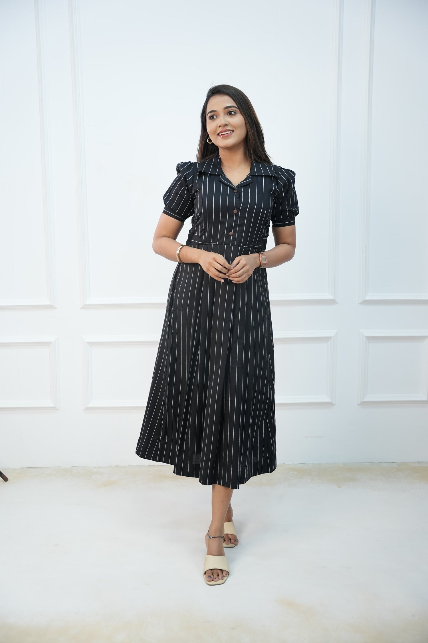 Black Coffee Maternity Feeding Dress