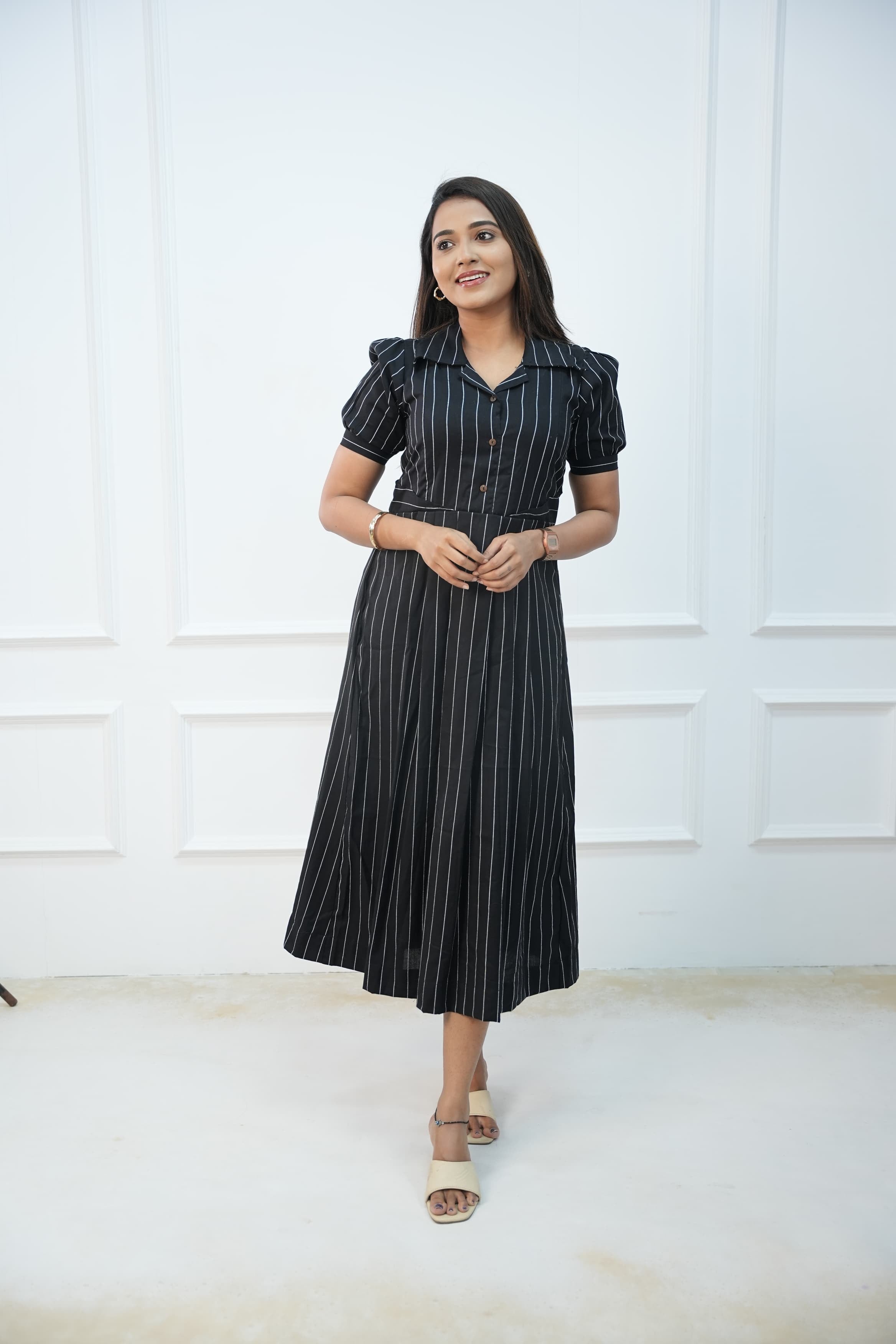 Black Coffee Maternity Feeding Dress