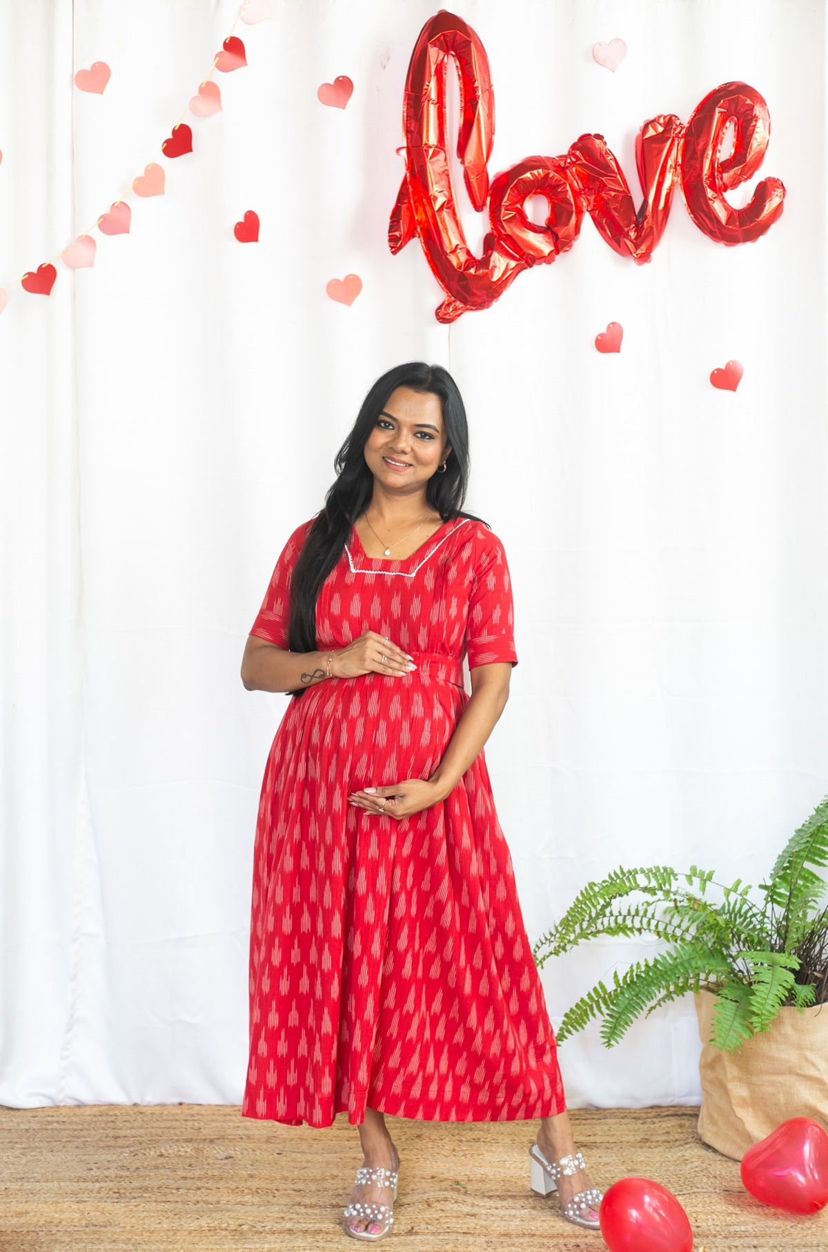 Love Frequency Maternity Feeding Dress
