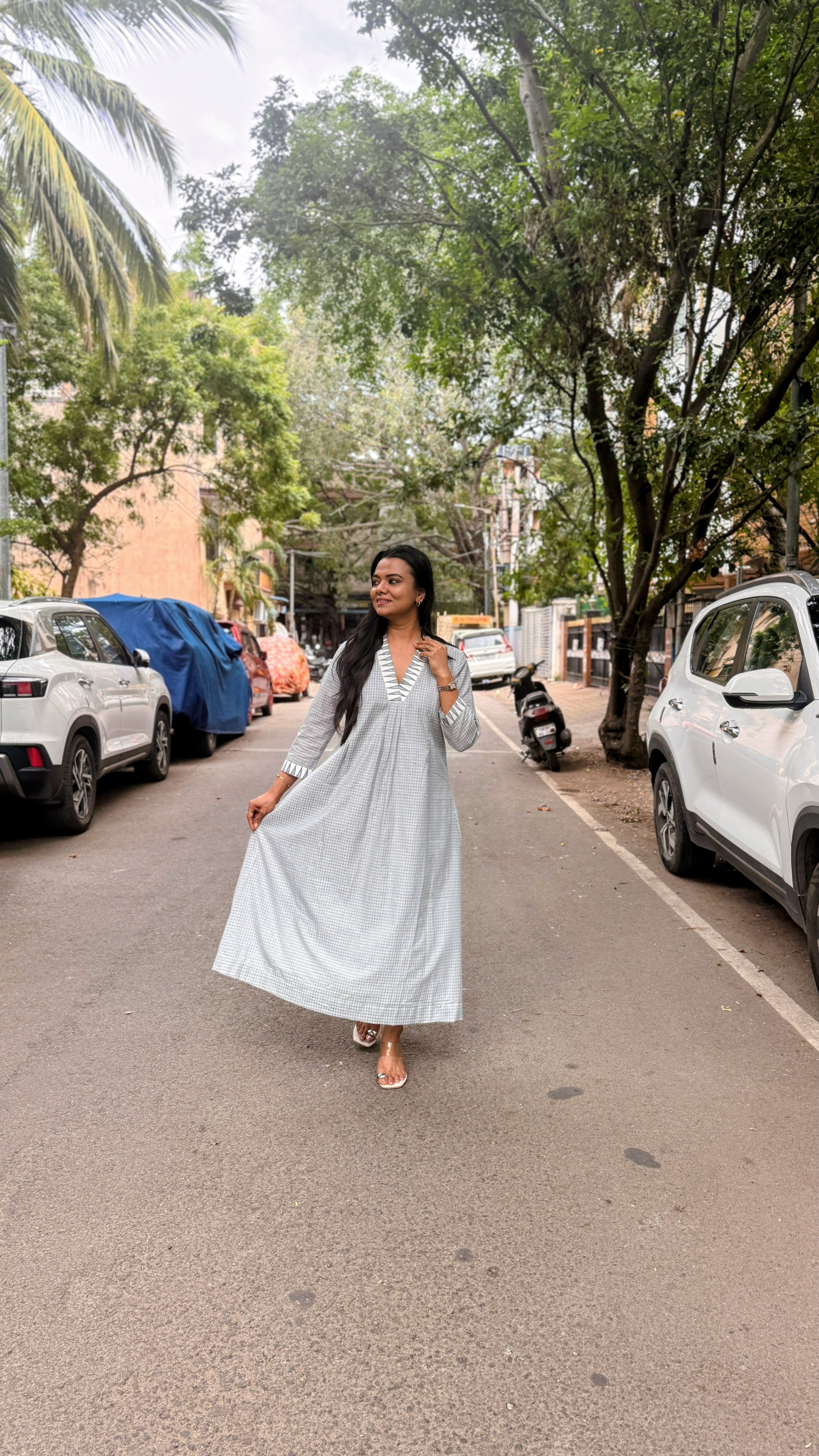 Silver Line Maternity Feeding Dress