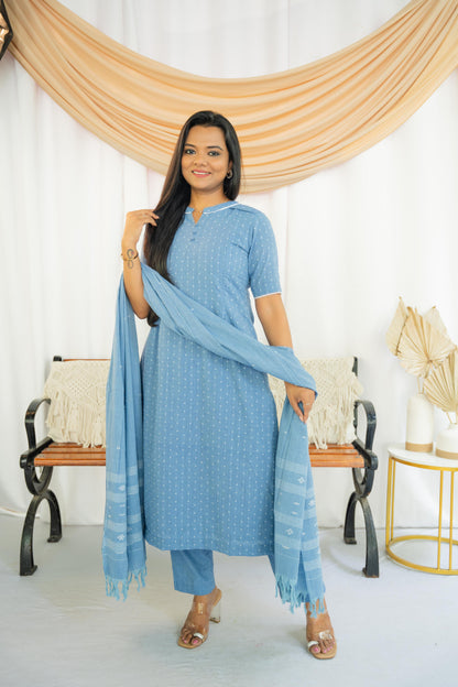 Paint me blue Maternity Feeding Salwar set