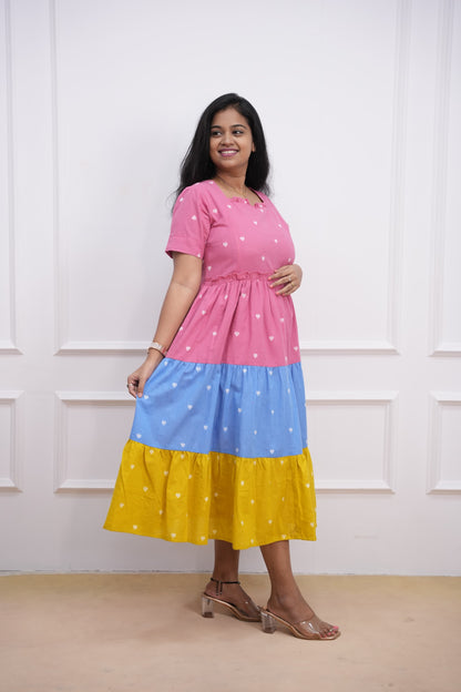 Colour Carnival Maternity Feeding Frock
