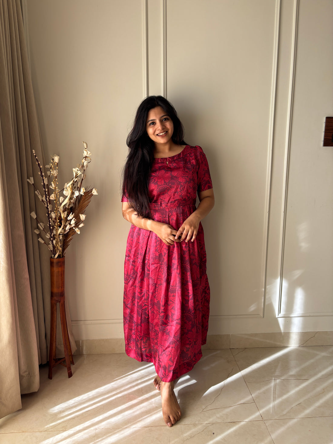 Red Amore Maternity Feeding Dress