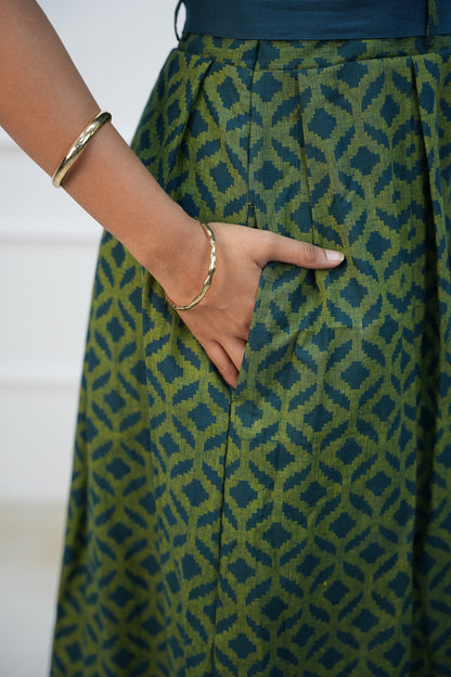 Green Vibe Maternity Feeding Dress