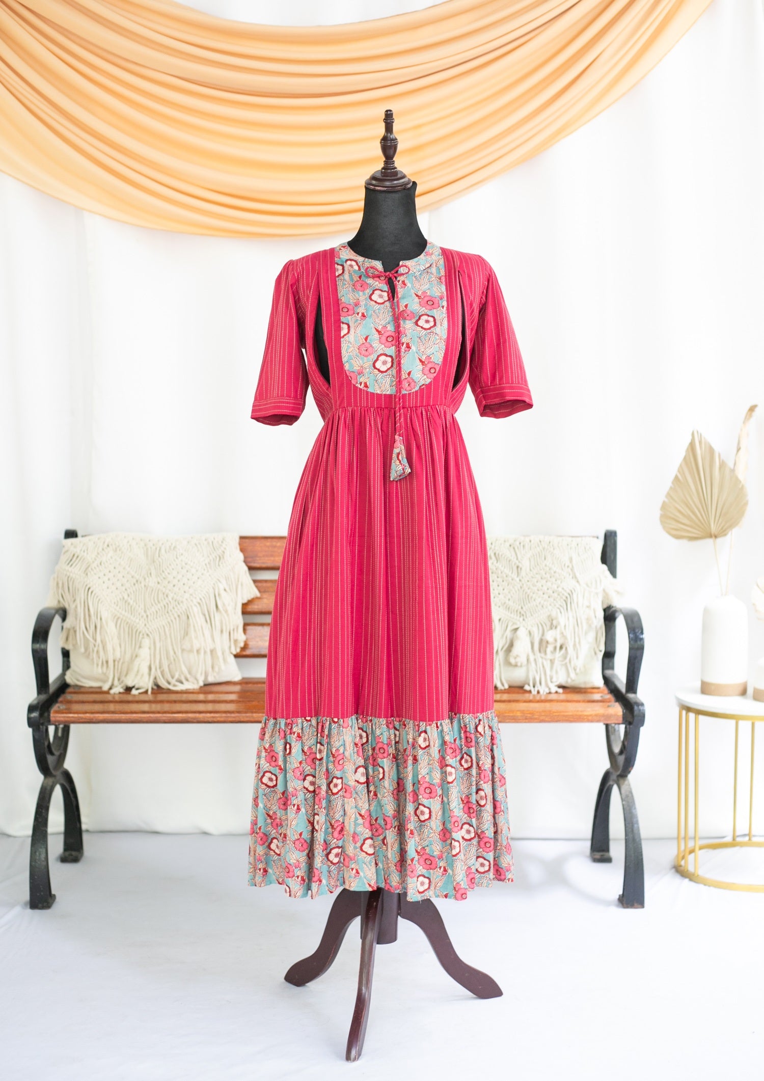 Pretty Pink Maternity Feeding Dress