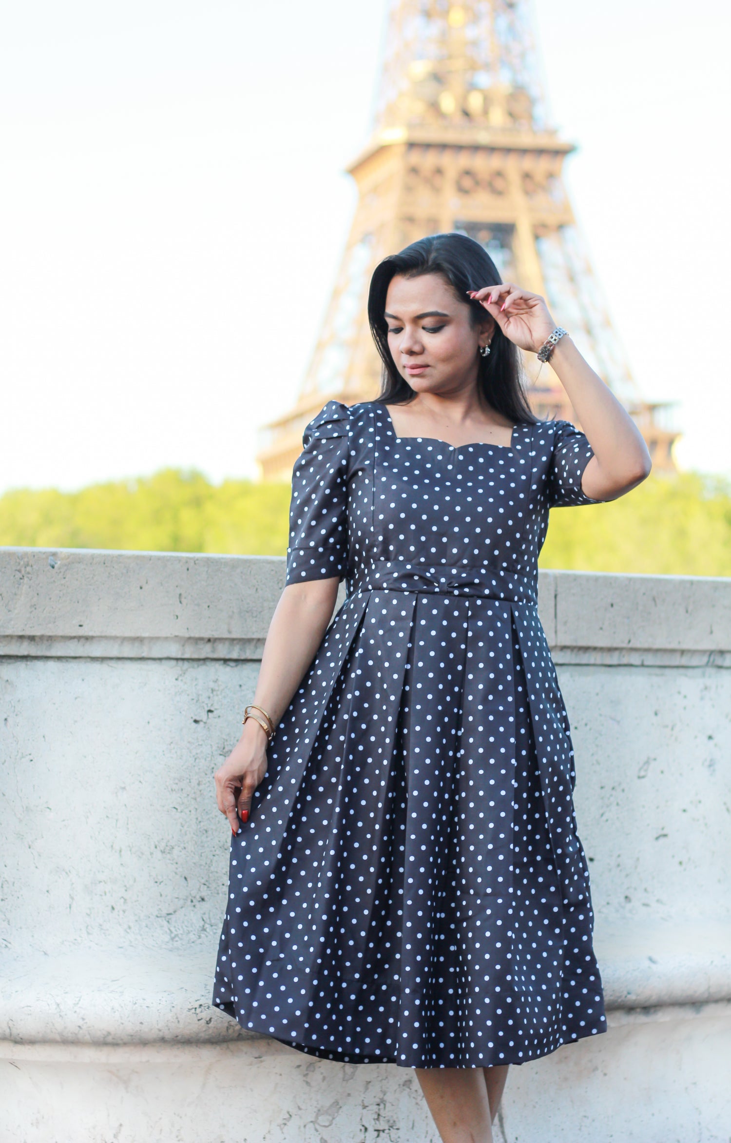 Prettiest polka Maternity Feeding Dress