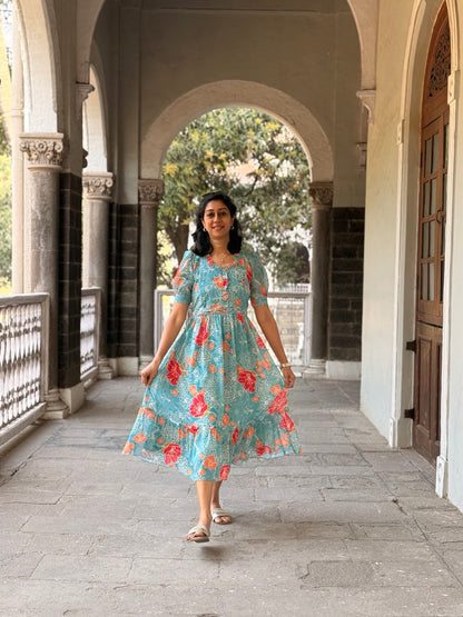 Pretty Petals Maternity Feeding Dress