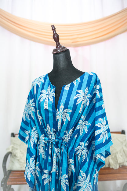 Blue Tree Feeding kaftan