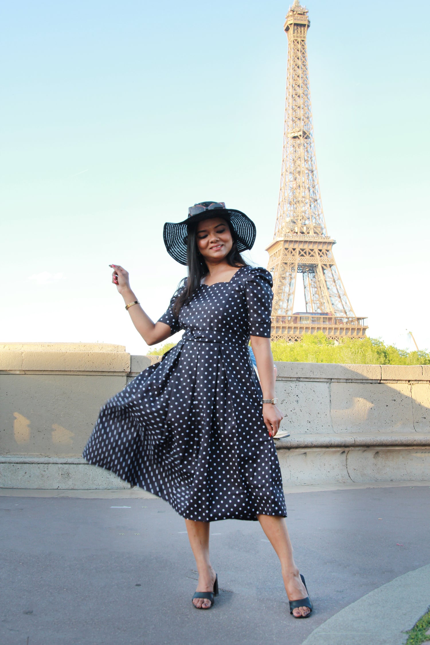 Prettiest polka Maternity Feeding Dress