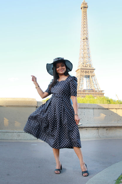 Prettiest polka Maternity Feeding Dress