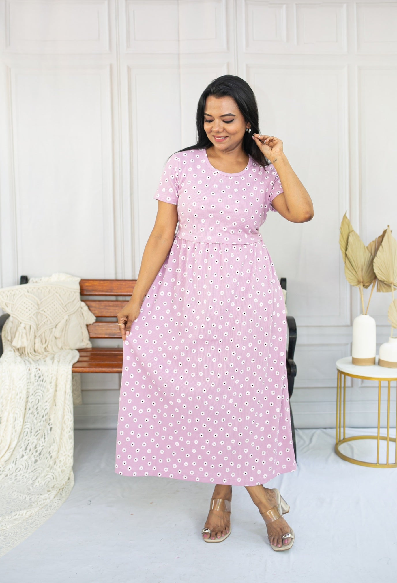 Dusty Rose Zipless Feeding Frock